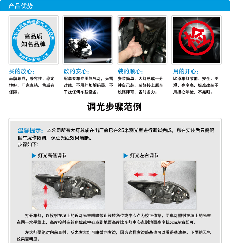 福特翼虎日行燈氙氣大燈Q5透鏡大燈總成14